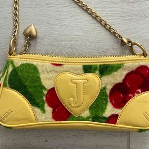 ++rare++ vintage juicy couture cherry baguette shoulder bag purse